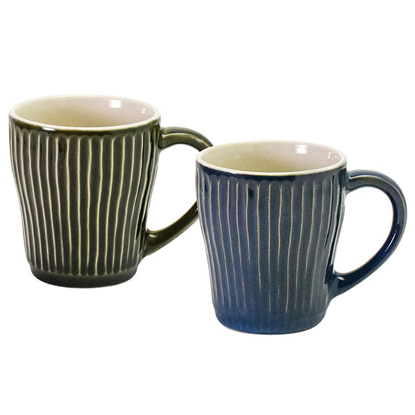 リップル ペアギフト マグカップ 2点セット 330ml ネイビー/グリーン