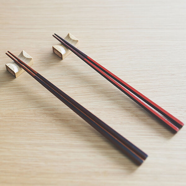 若狭塗 六角箸 夫婦箸&箸置き ペアギフト 4点セット