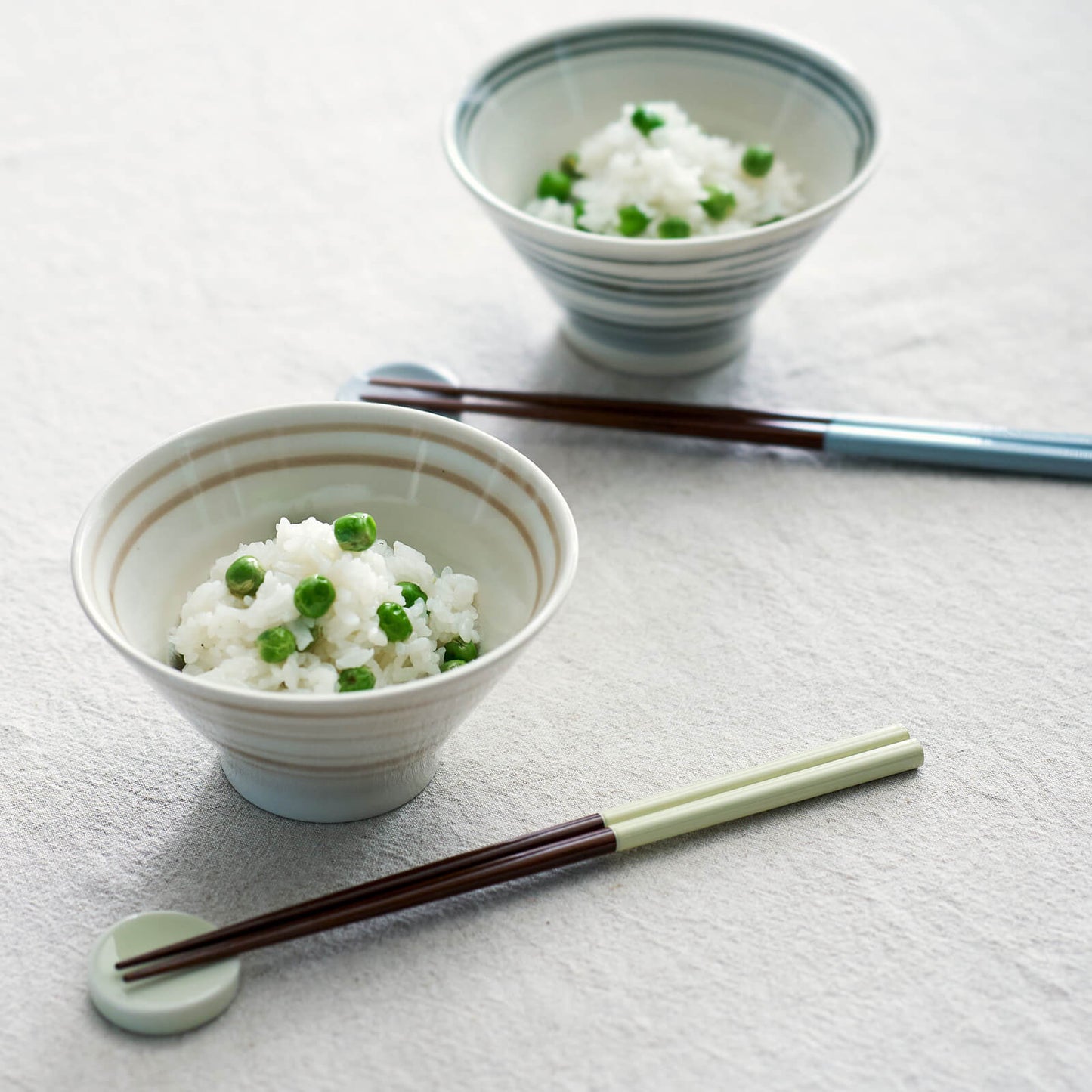 スピラル ペアギフト 茶碗&箸・箸置き 6点セット