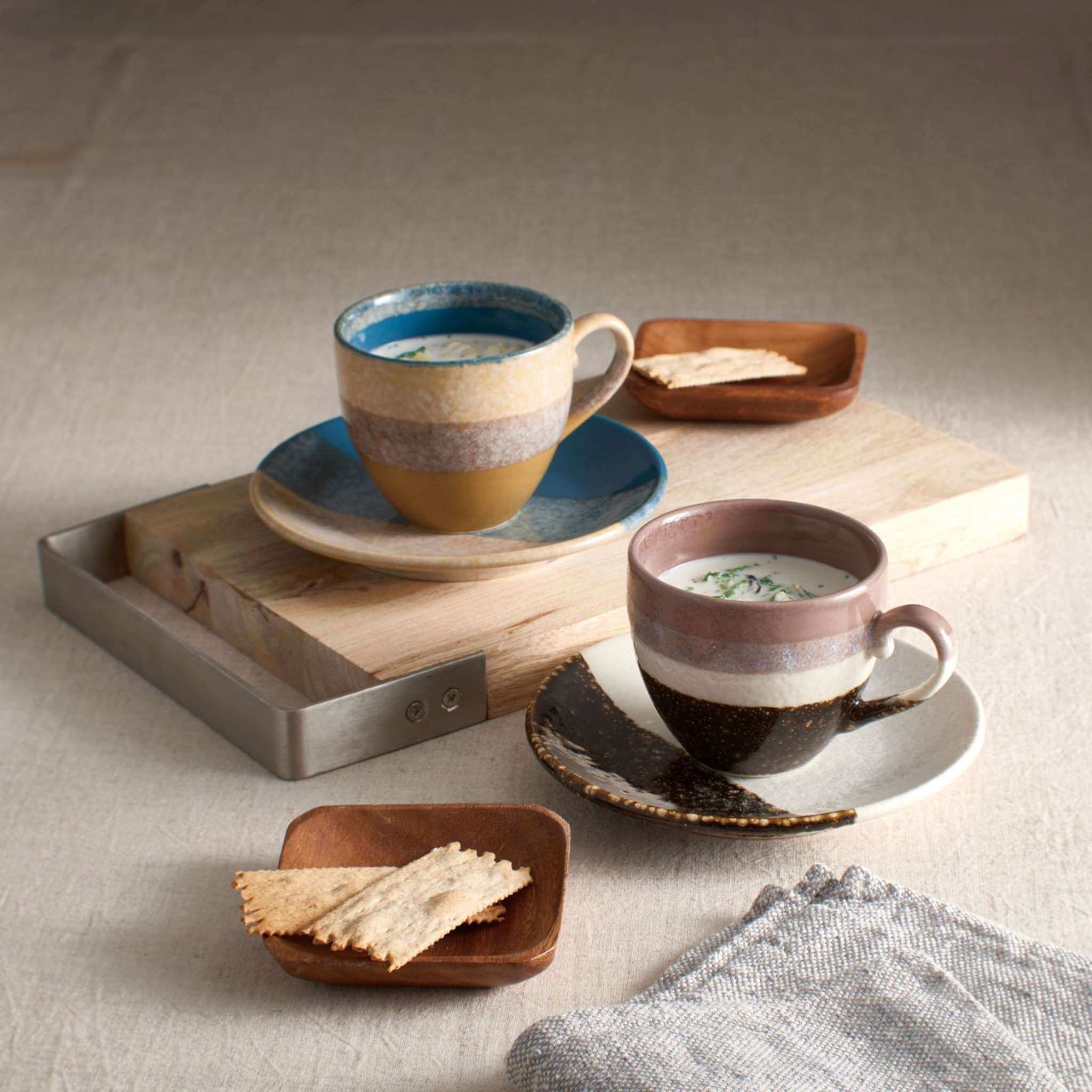 陶芸家に作ってもらったカフェセット - 食器