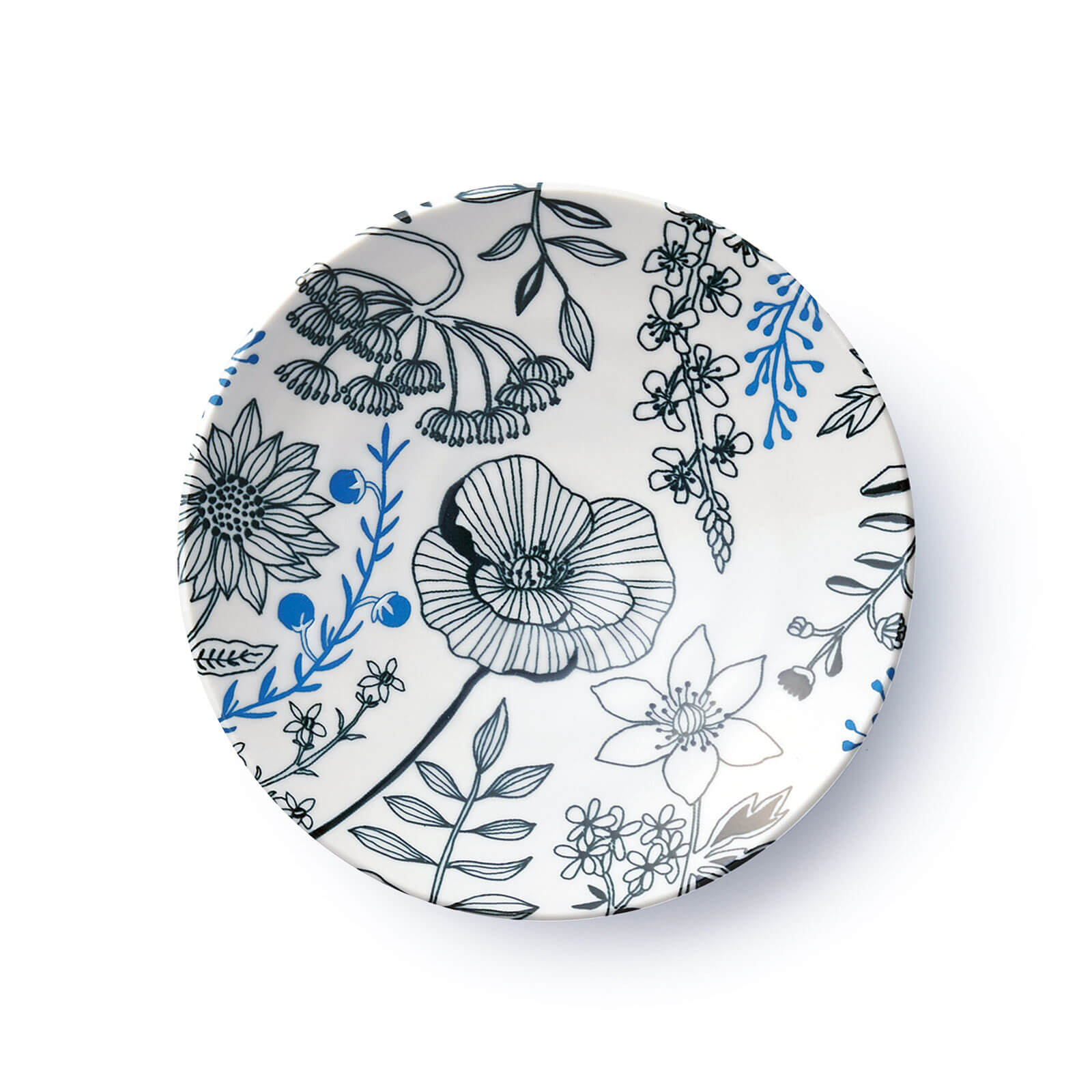 花器 陶印あり 詳細不明 0111177-flower-pattern-plateM-