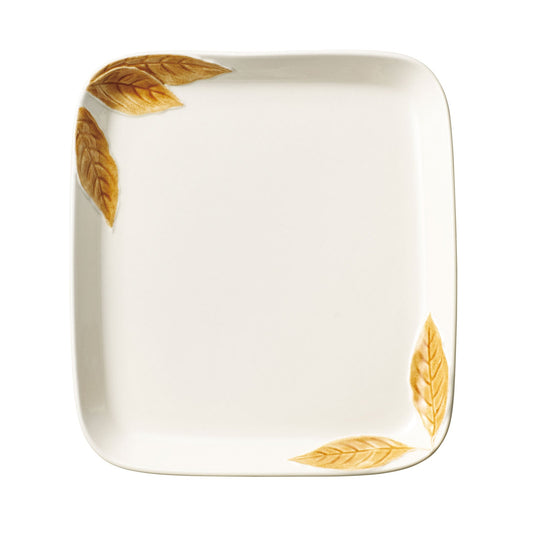 コノハ 角プレートL 21cm 茶