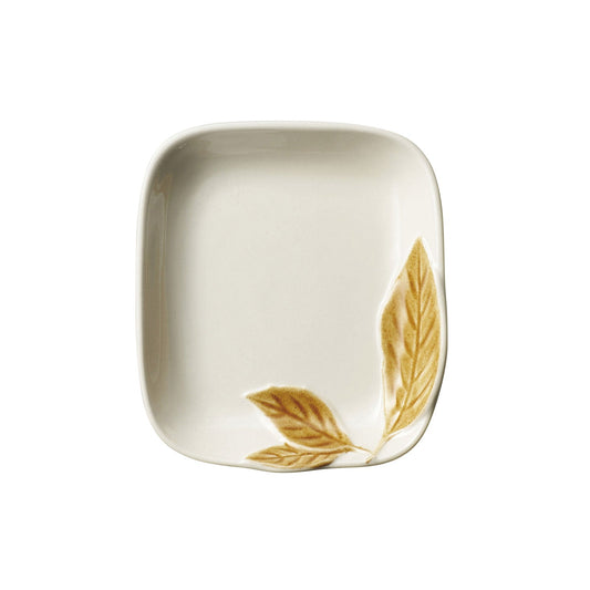 コノハ 角プレートS 10cm 茶