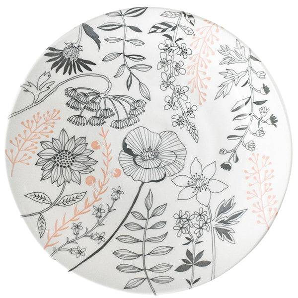 フラワーパターン プレートＬ 23cm