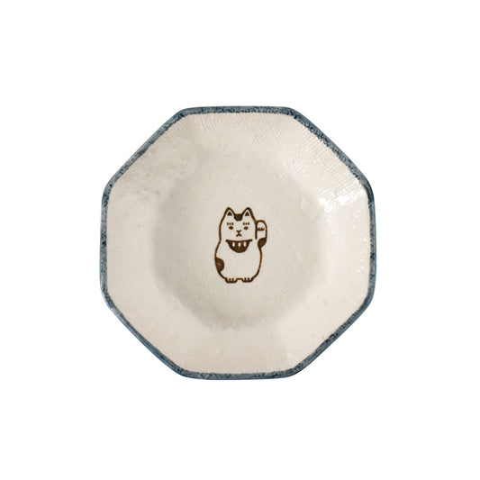 フォーチュン 八角小皿 11cm まねきねこ