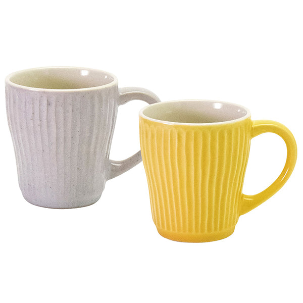 リップル ペアギフト マグカップ 2点セット 330ml  ベージュ/イエロー