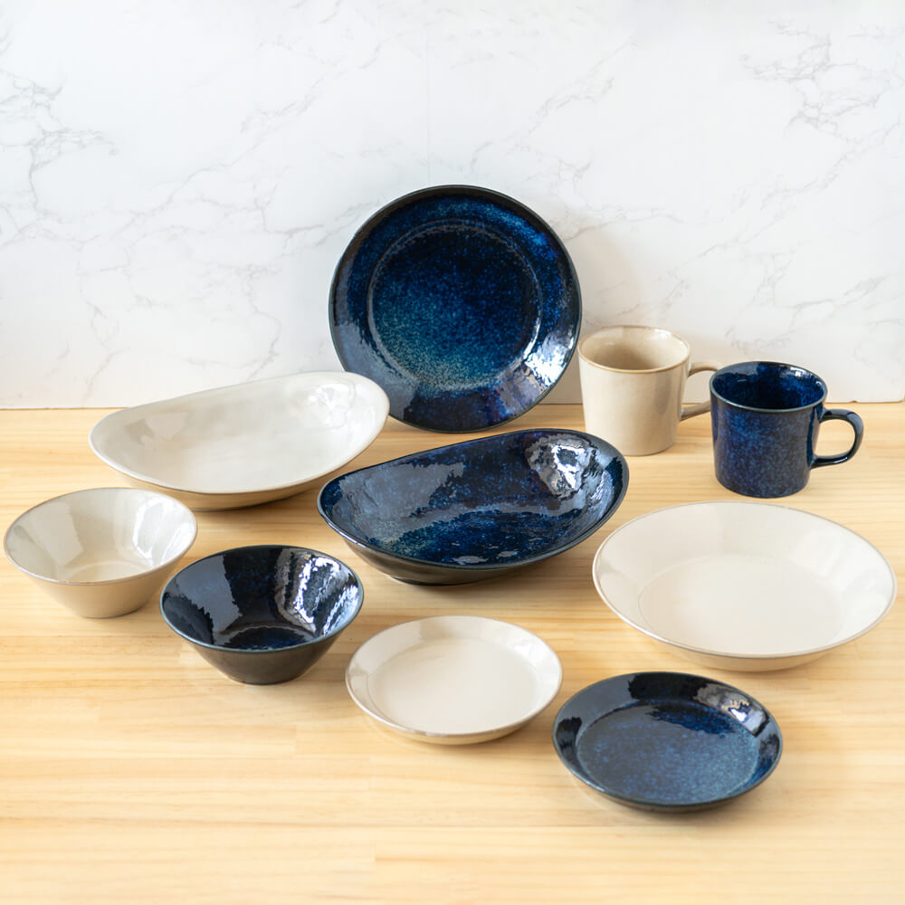 ナチュラルカラー 食器セット 二人暮らし 10点セット グレー