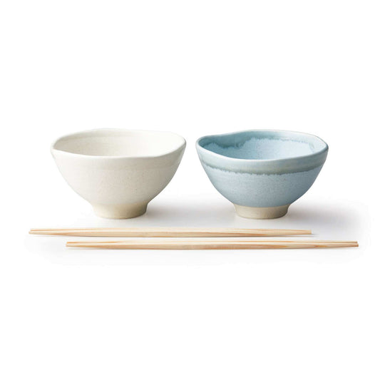 くすみ 茶碗 310ml WH×GY