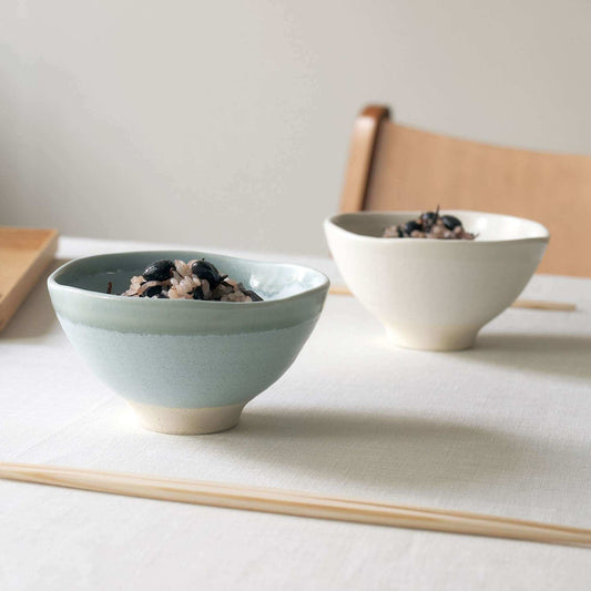 くすみ ペアギフト 茶碗&箸 4点セット 12cm