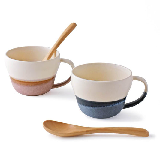 ITSUMO(いつも) なごむ ペアギフト マルチカップ&スプーン 4点セット 320ml